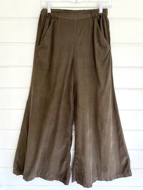 CP SHADES Wendy Micro Cord Wide Leg Pants with Stretch Waist - XS